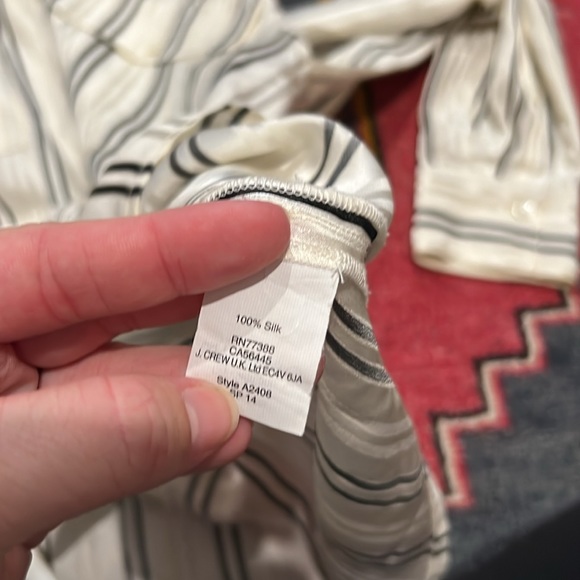 J. Crew Silk Striped Button Up - Picture 3 of 5